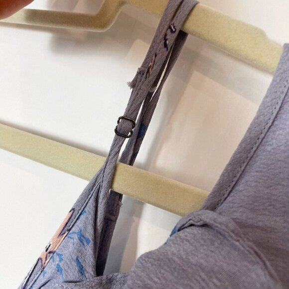 ASTR Gwyn Floral Cold Shoulder Maxi Wrap Dress Blue M V-neck Spaghetti Straps - Picture 3 of 9